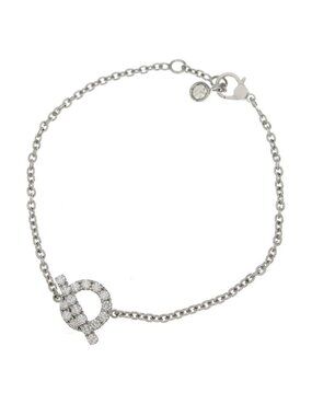 Hermes Finesse Bracelet Diamond Silver